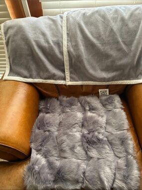 UGG Cream and Gray Pillow Covers